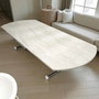 Hanah Home Mesa de Comedor Extensible Yan Yari Oval - Travertino, Cromo